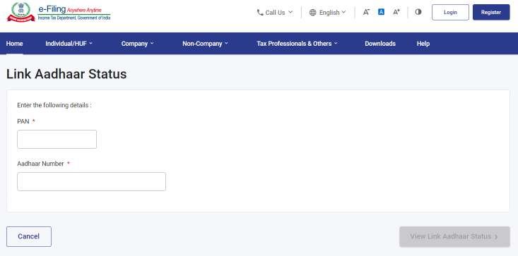 PAN Aadhaar Link